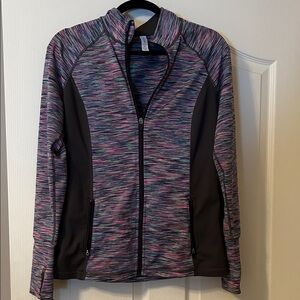 Ideology Women's Pink and Gray Zip-Up Jacket size medium